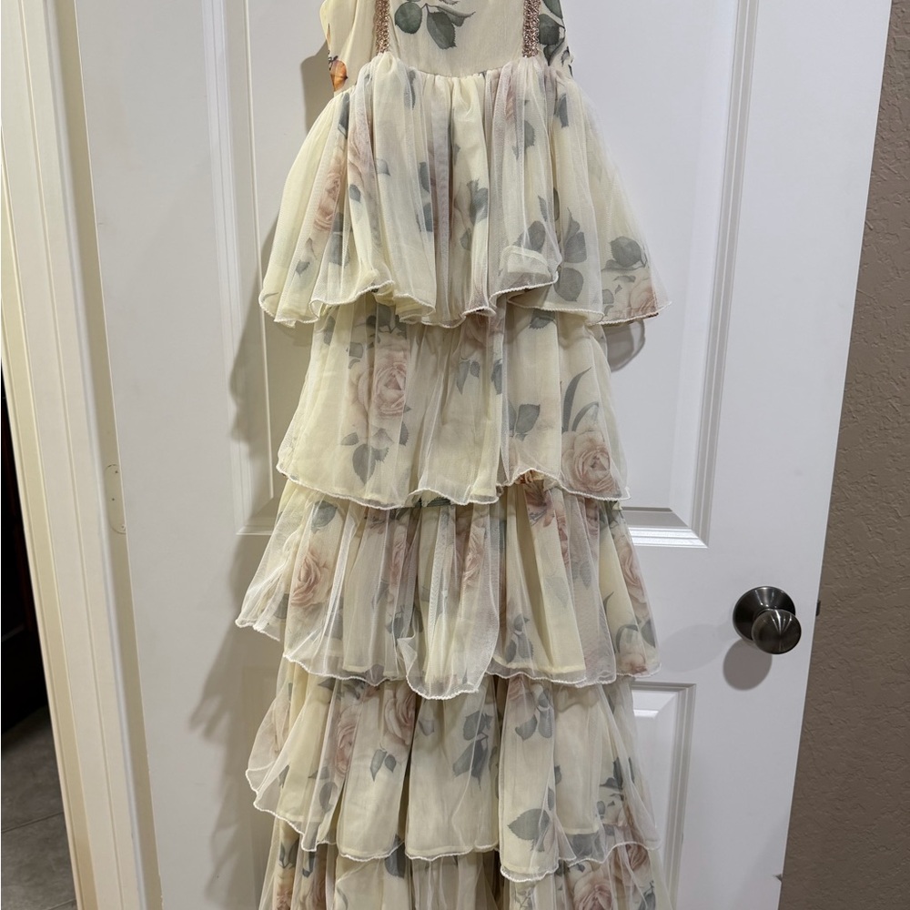 Well Dressed Wolf - Wildling Floral Sleeveless Dress with Tulle Overlay